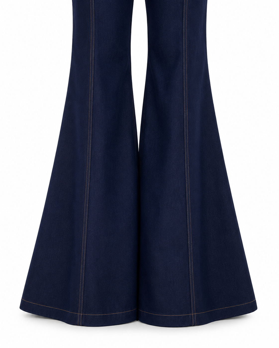 Denim set with jacket and flared jeans