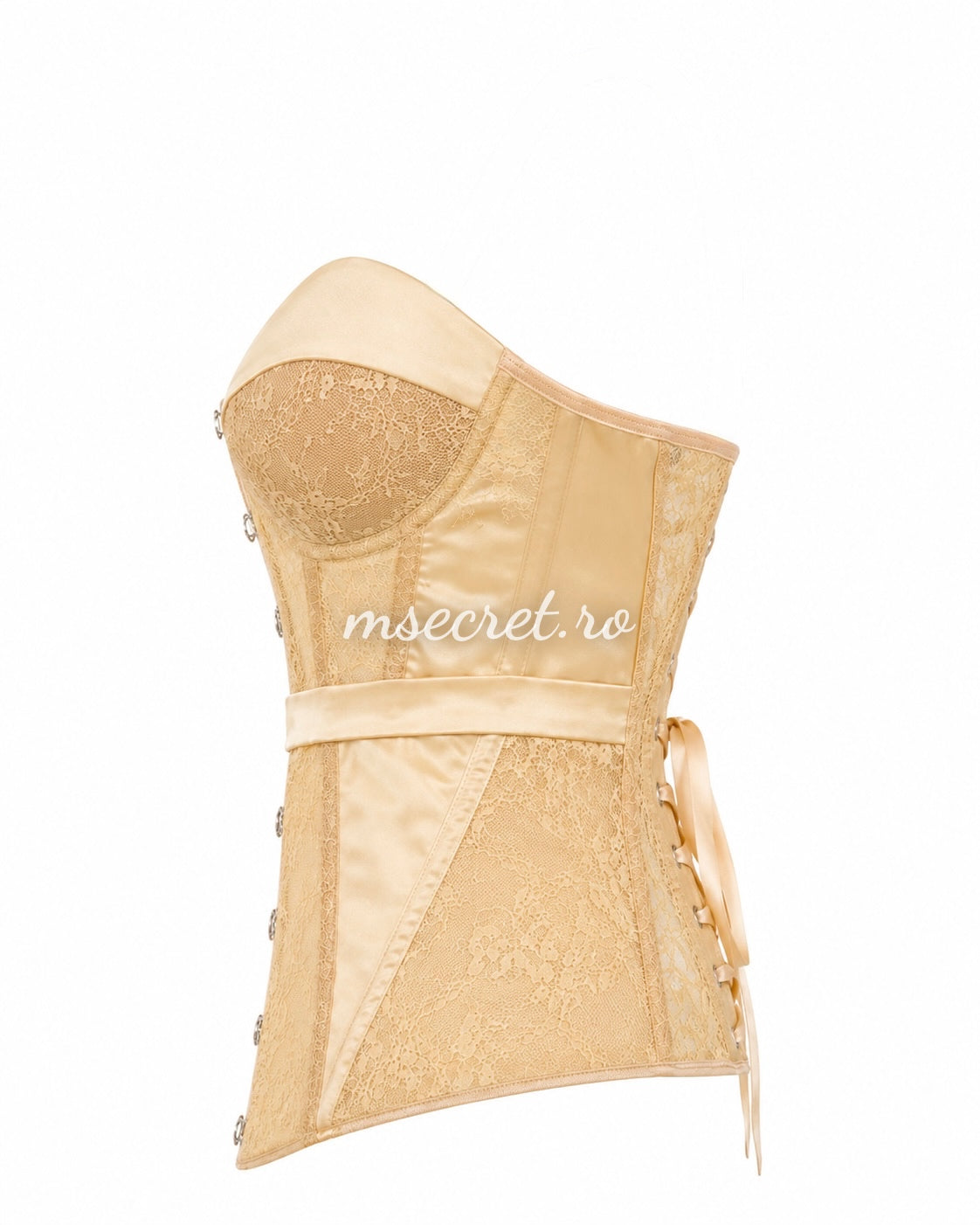 Ivory lace corset with cups