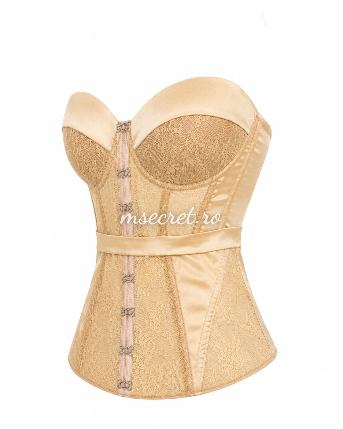 Ivory lace corset with cups
