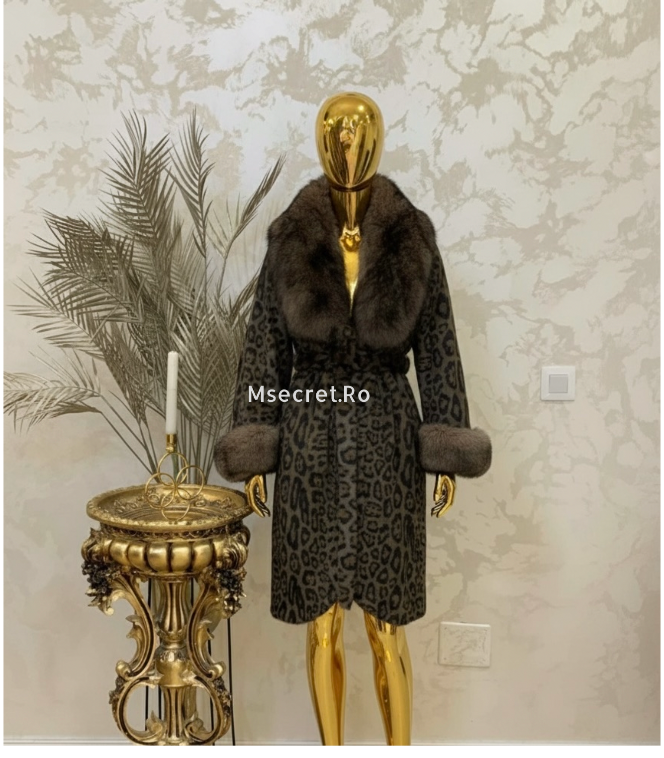 Haina de blana animal print alcantara si vulpe