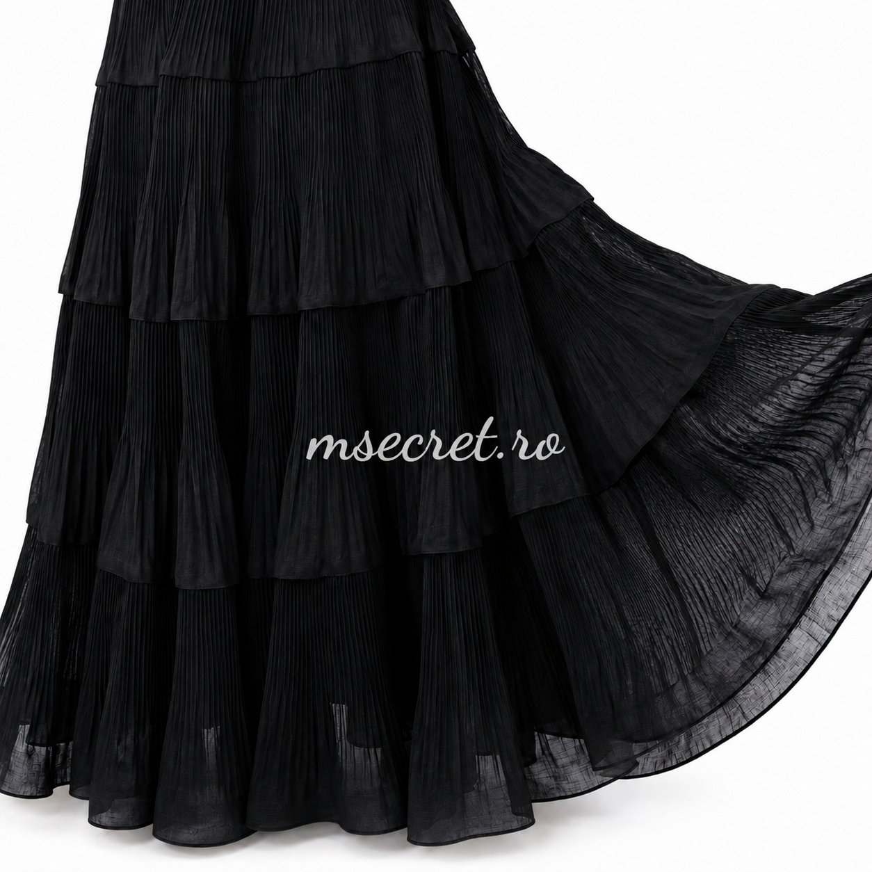 Rochie midi din in neagra