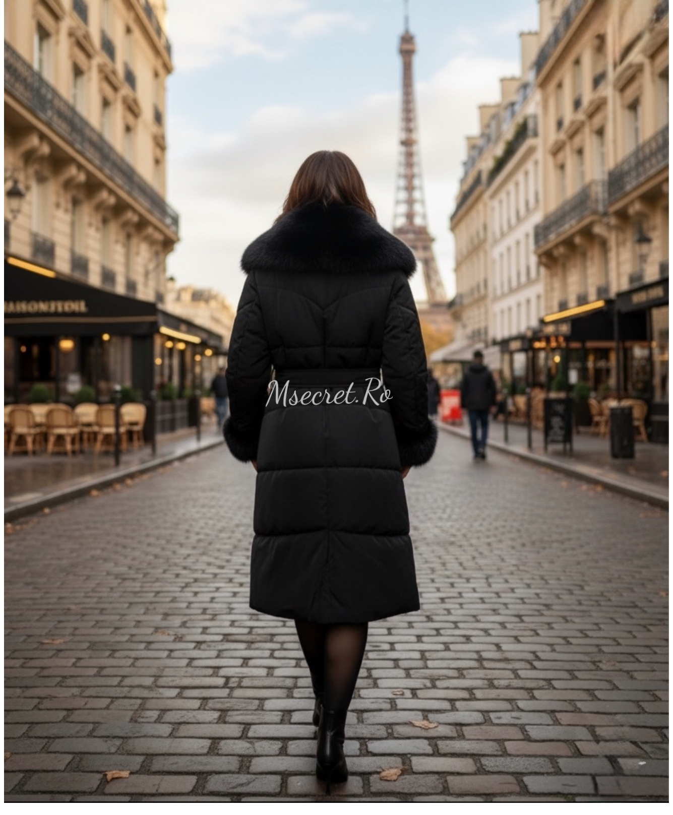 Geaca imperbeabila cu blana naturala Dora