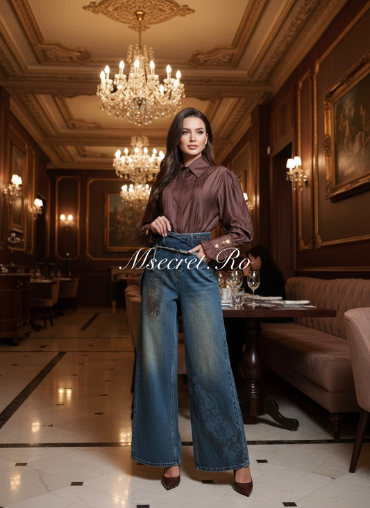 Camasa maro din in si matase