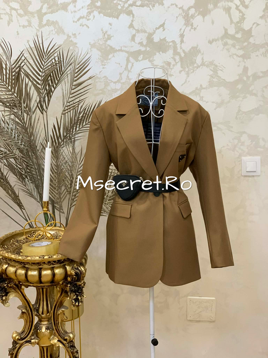 Sacou maro cu borseta Didi