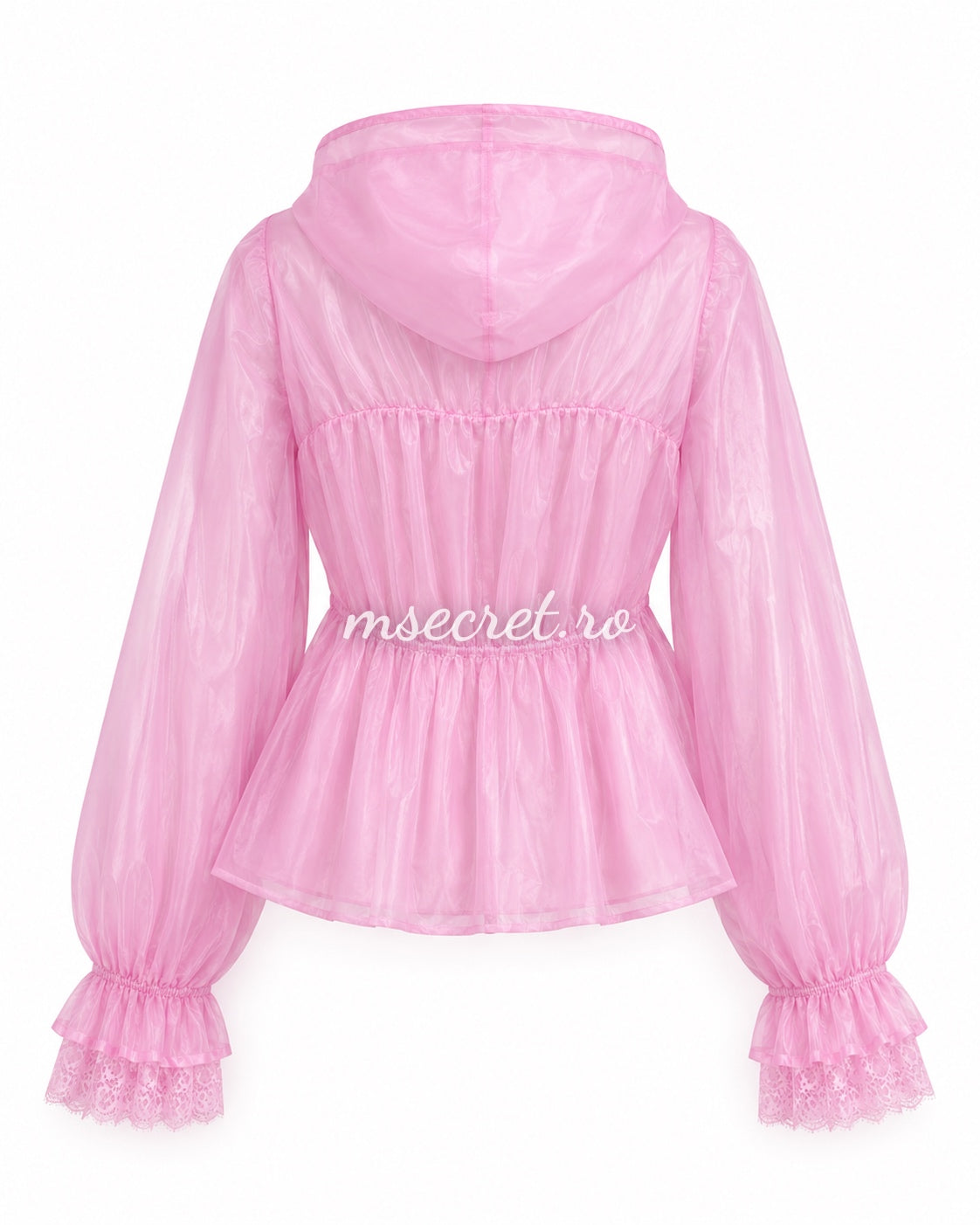 Pink jacket with lace and hood