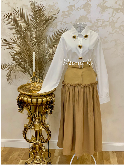 Fusta midi din bumbac