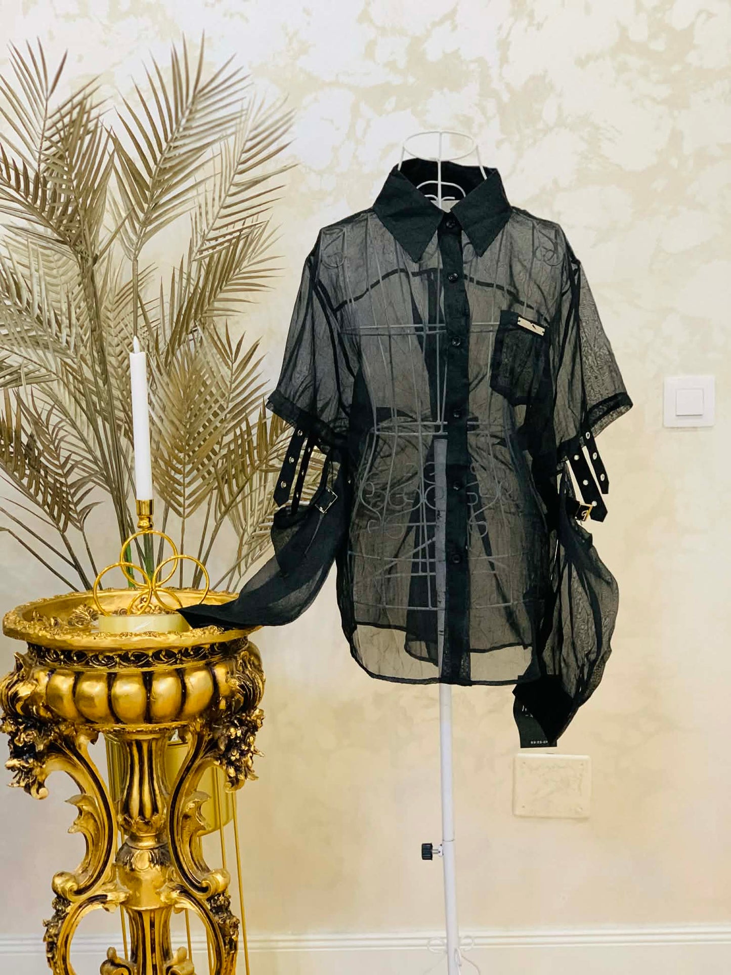 Camasa neagra transparenta