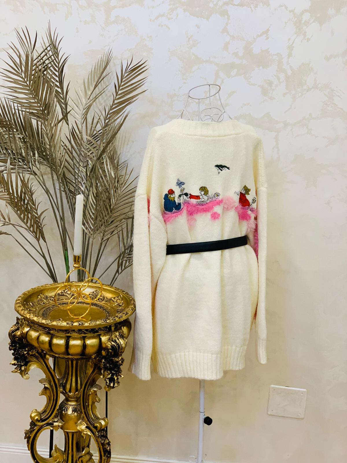 Cardigan din lana cu pietre