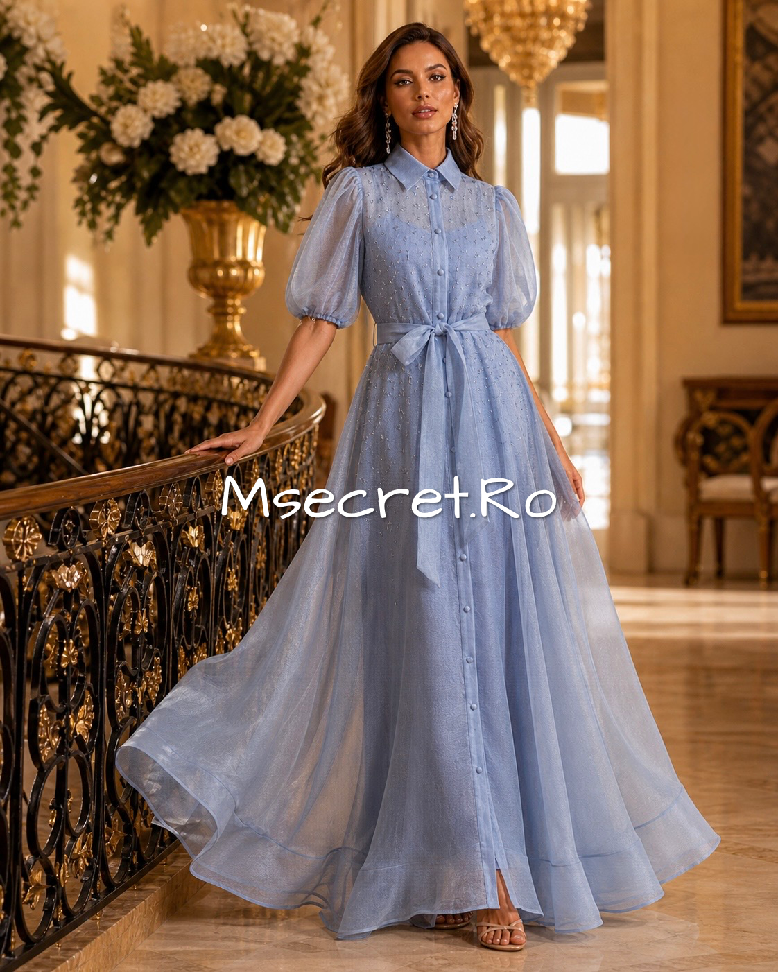 Rochie lunga eleganta blue