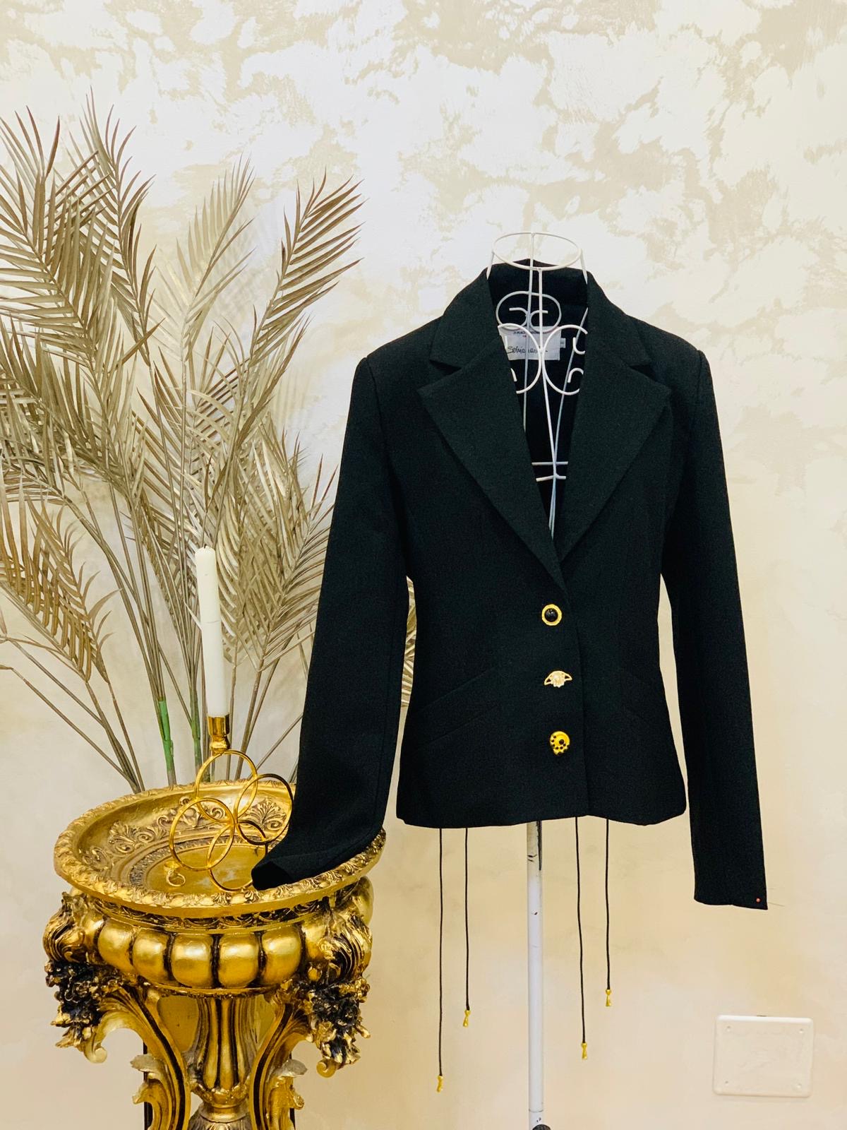 Sacou negru cu detalii aurii