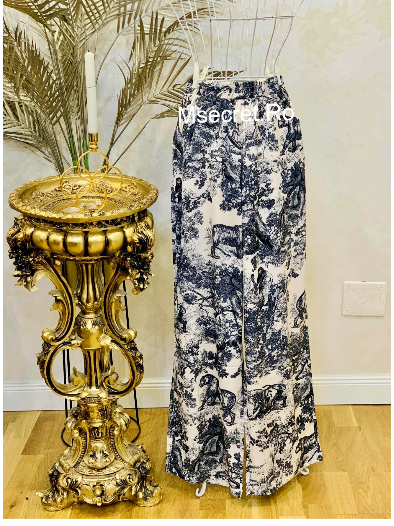 Compleu satinat cu pantaloni lungi