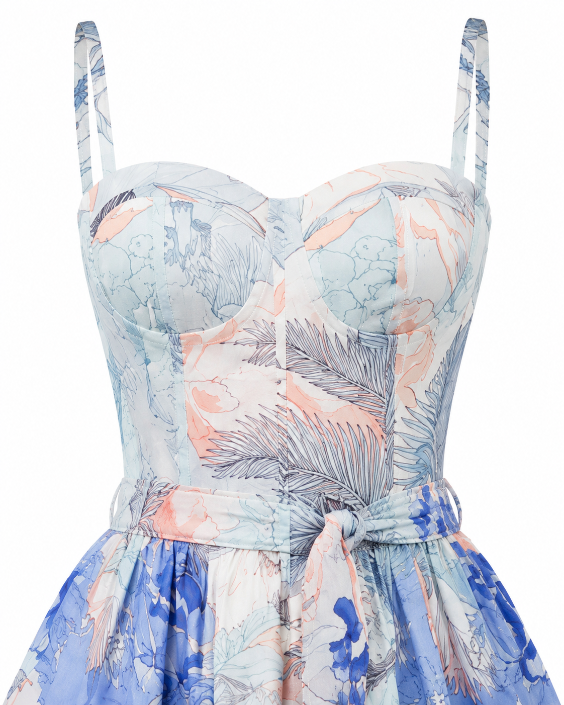Rochie midi din in cu imprime