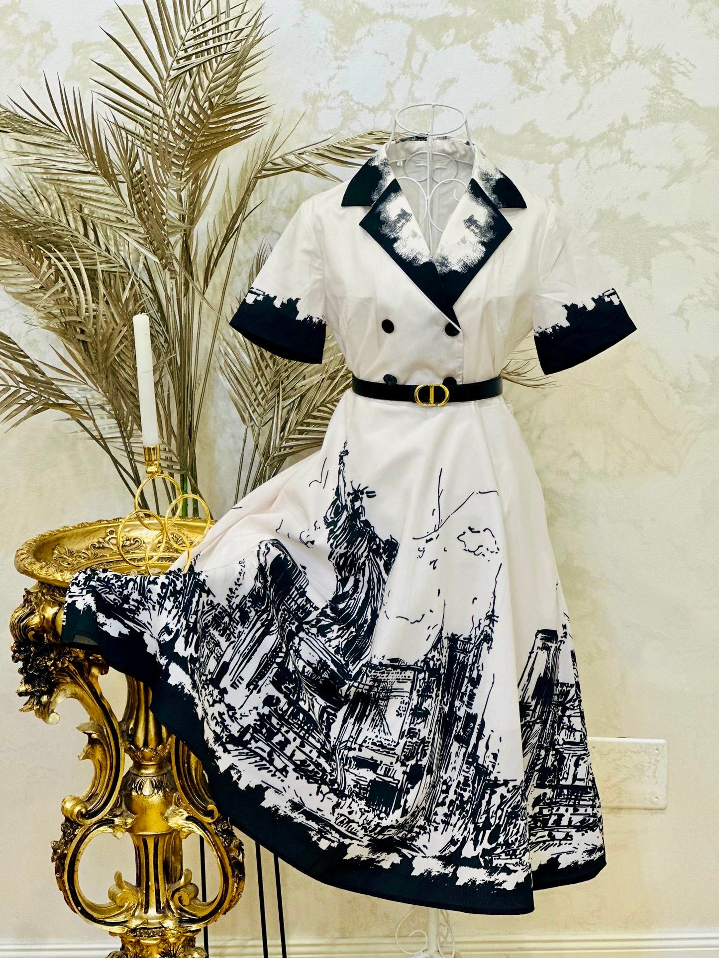 Rochie tip camasa cu maneca scurta