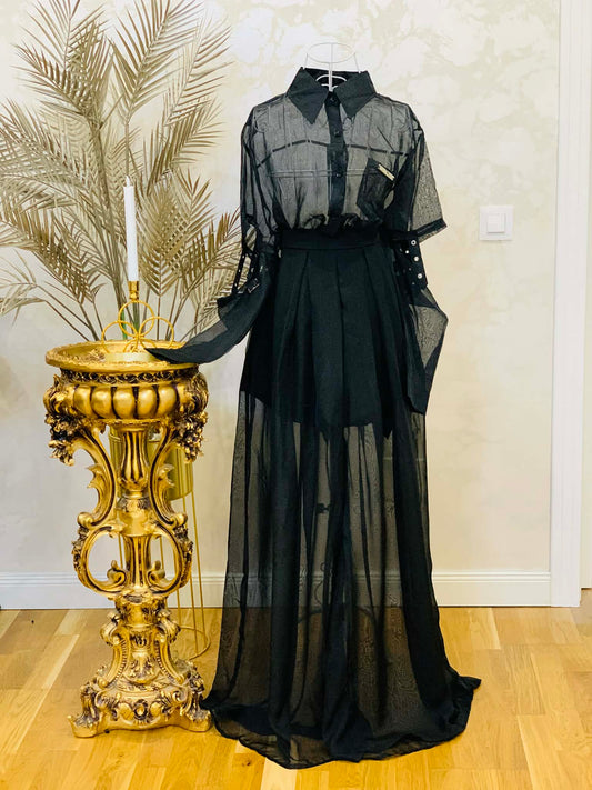 Camasa neagra transparenta