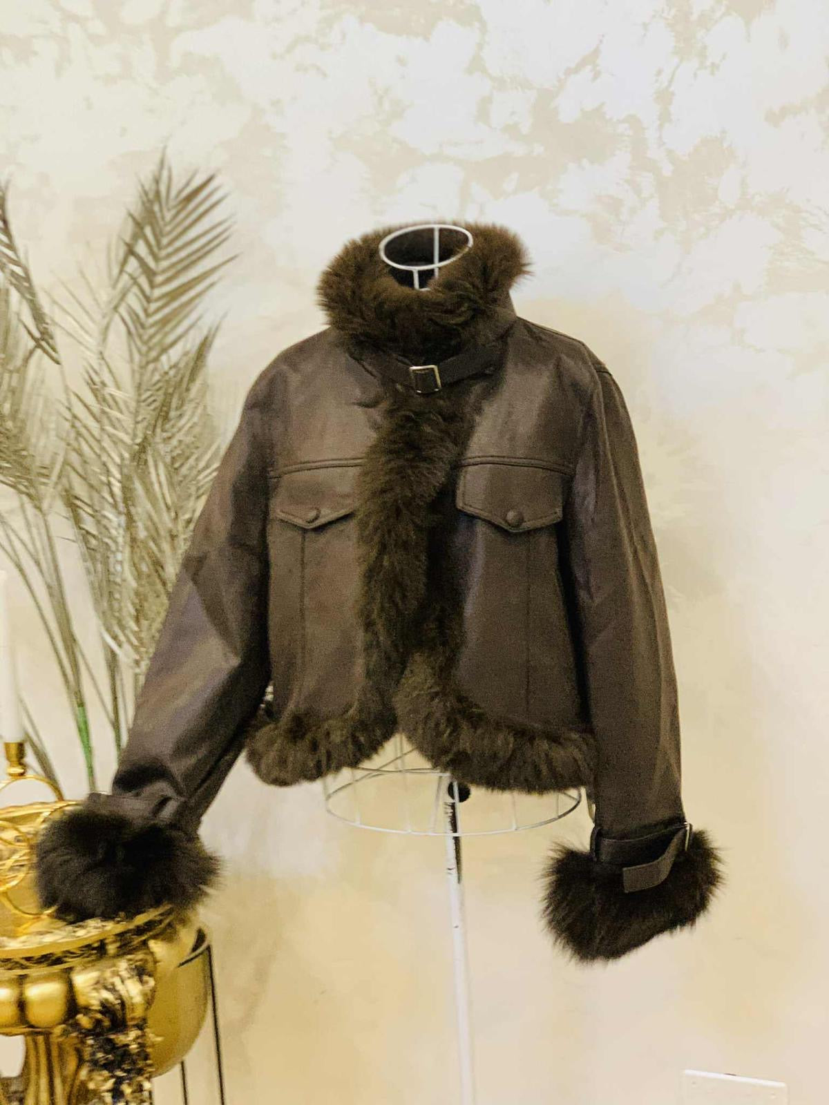 Geaca cu blana de vulpe