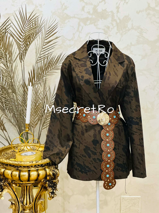 Sacou cu imprimeu statement