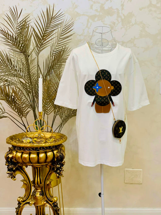 Tricou alb din bumbac