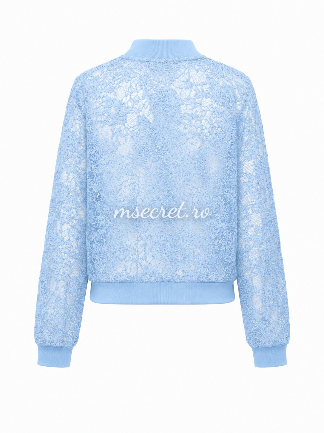 Blue floral lace set with jacket and trousers