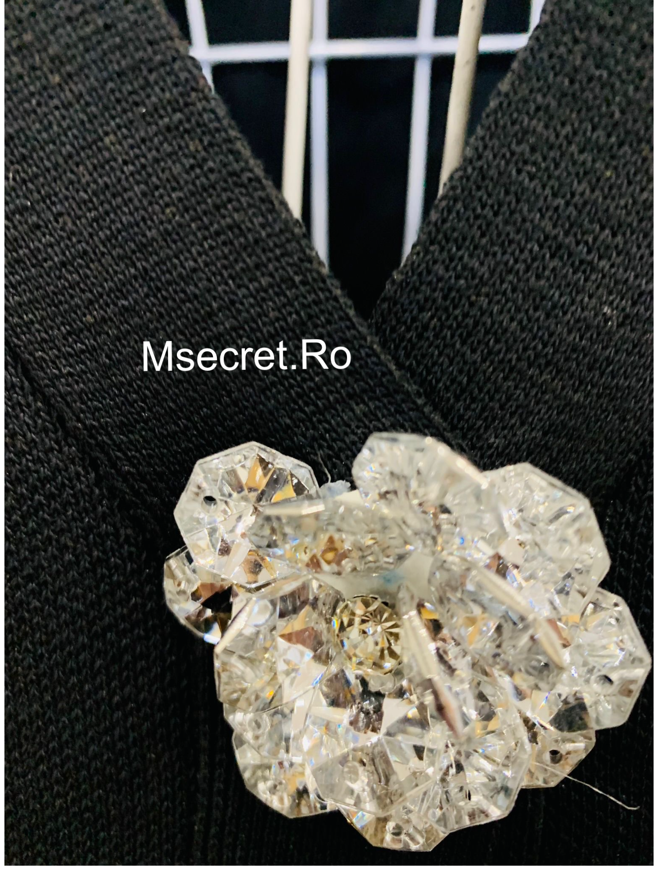 Compleu negru cu pulover si pantaloni lungi din tricot