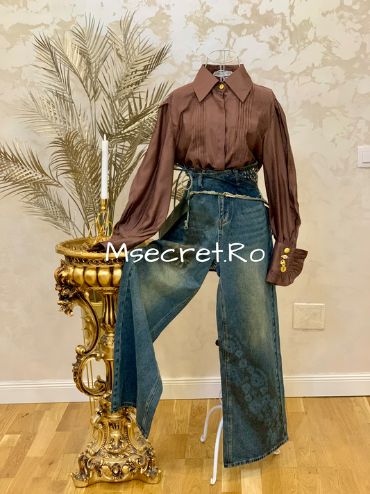 Blugi cu pietre si buzunare