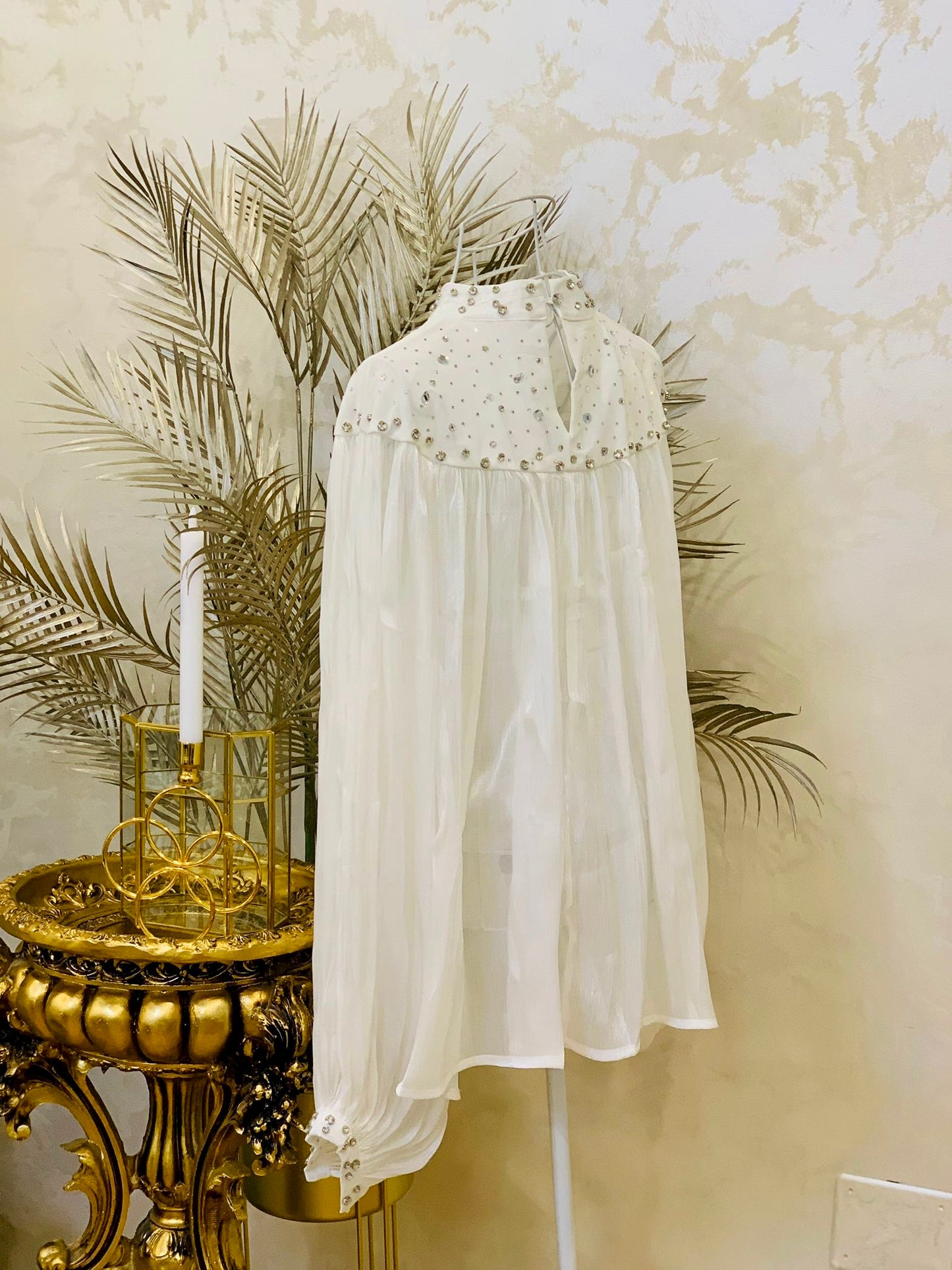 Camasa alba cu perle