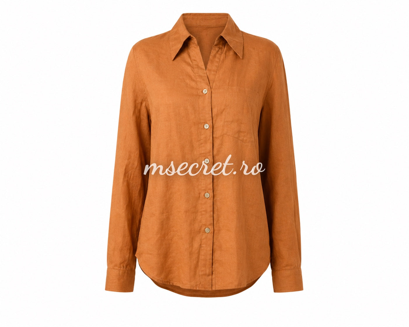 Compleu din in cu camasa si fusta asimetrica stil western